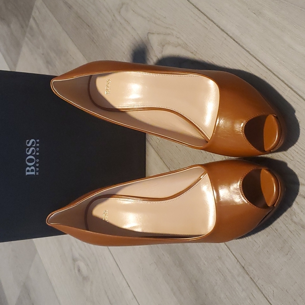 Hugo Boss open toe heels